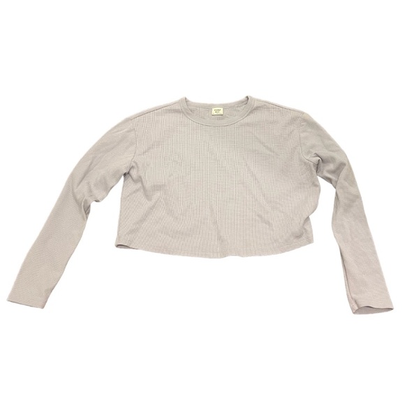 Sunday Best Lilac cropped Waffle Knit long sleeve - Picture 1 of 7